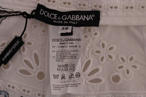 Mulicolor Majolica Cutout Capri Pants