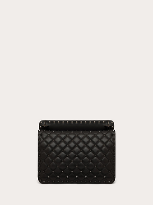 Black Nappa Leather Medium Rockstudt Spike Bag