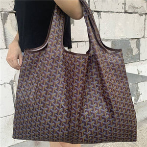 Creative Printed Foldable Single-Shoulder Shopping Bag