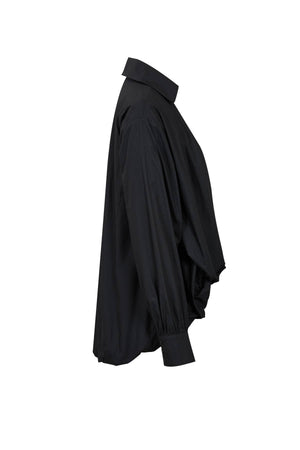 Woven Bubble High-Low Shirt