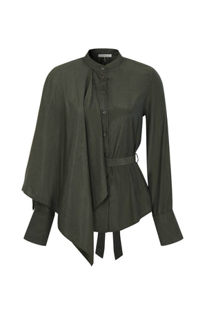 Asymmetric Cape Blouse