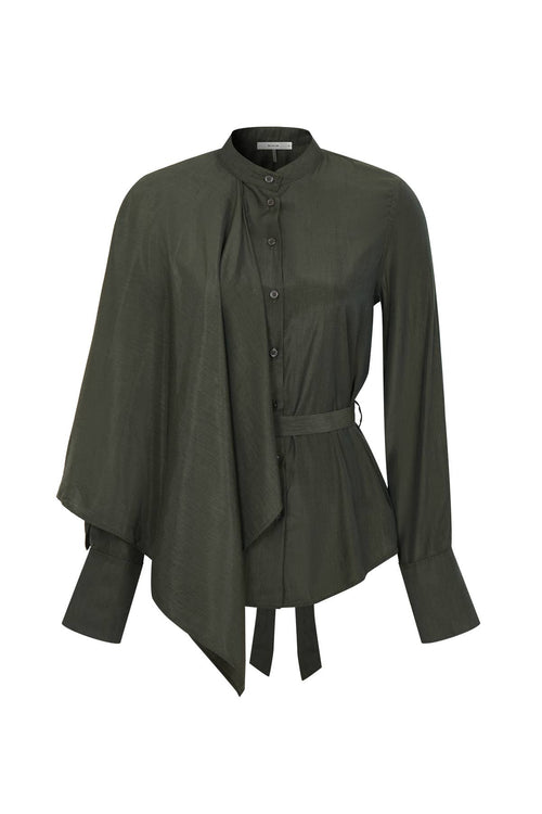 Asymmetric Cape Blouse