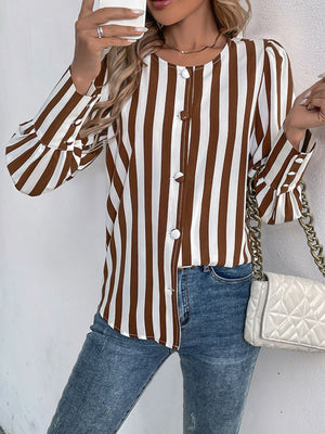 Striped Grace Long Sleeved Blouse