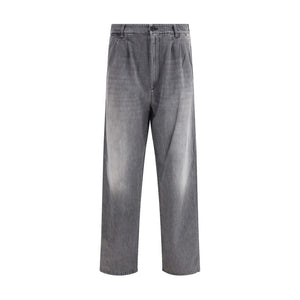 Gray Cotton Jeans Denim