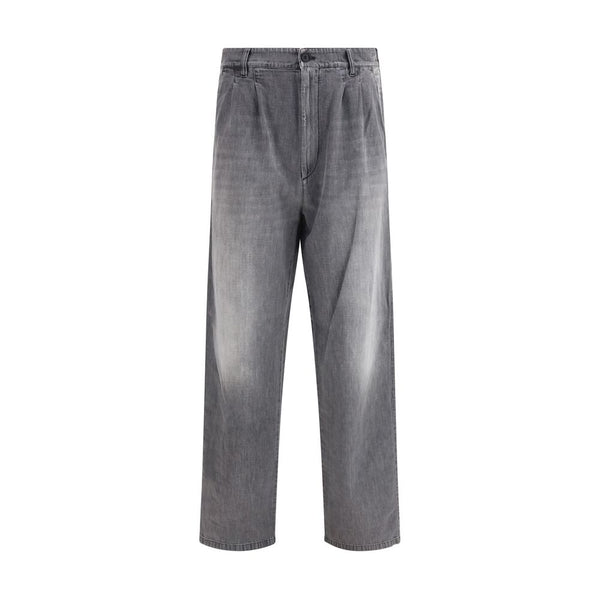 Gray Cotton Jeans Denim