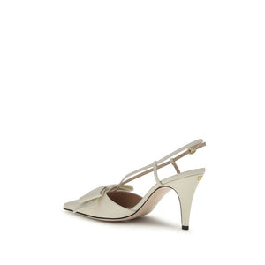 Beige Goatskin High Heel Pumps