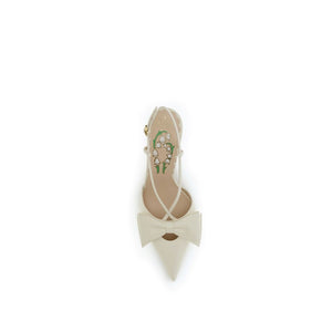Beige Goatskin High Heel Pumps