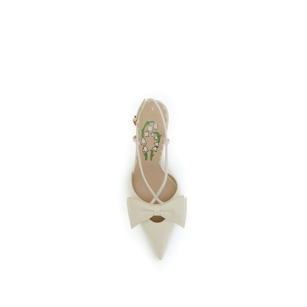 Beige Goatskin High Heel Pumps