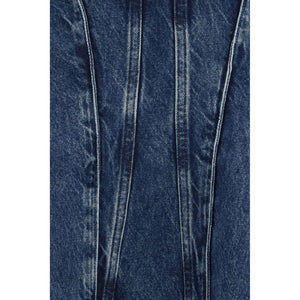 Blue Cotton Corset