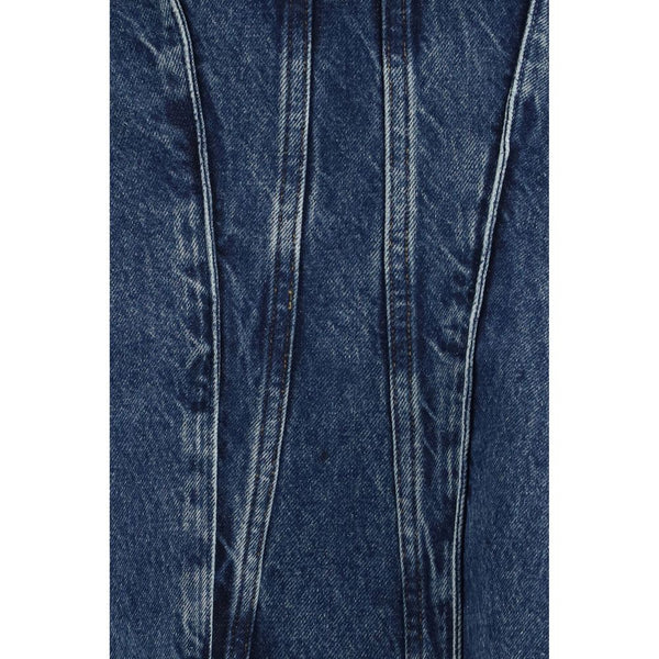 Blue Cotton Corset