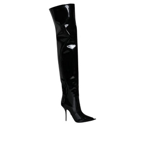 Black Leather Over The Knee