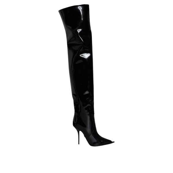Black Leather Over The Knee