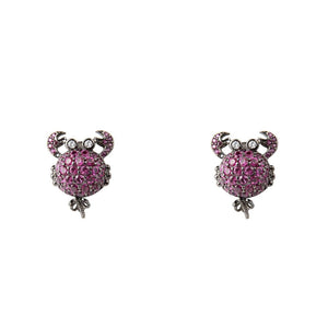 Bicolor Silver Earrings