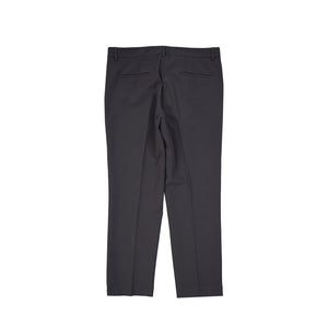 Gray Elastane Cropped Pants