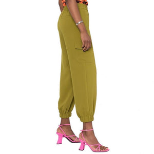 Bicolor Elastane Cargo Pants