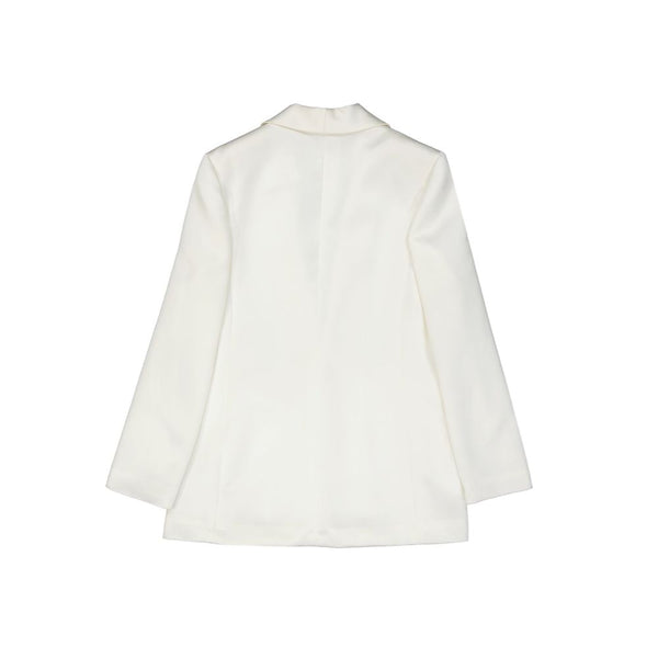 White Polyester Jackets And Coat