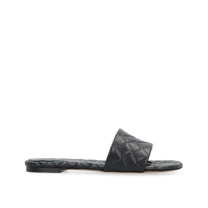 Black Lamb Leather Mules