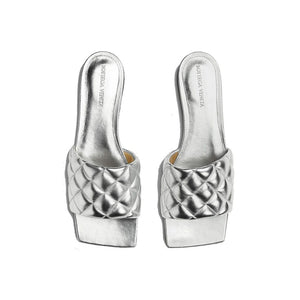 Silver Calfskin Sandals