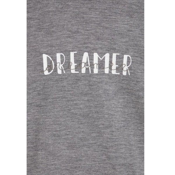 Gray Elastane T-Shirt