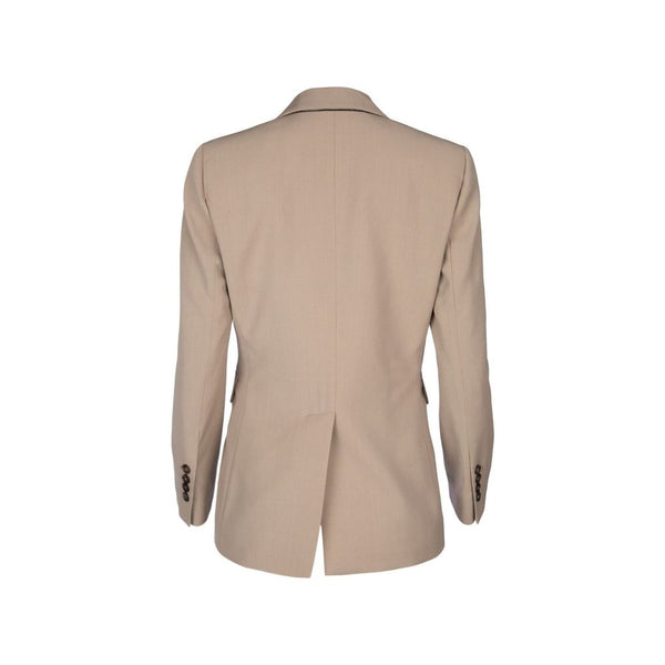 Beige Virgin Wool Coat