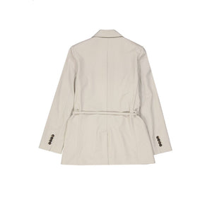 Beige Elastane Coat