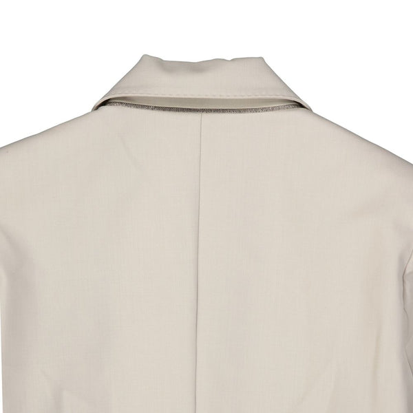 Beige Elastane Coat