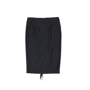 Gray Virgin Wool Long Skirt