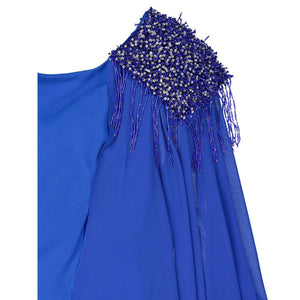 Blue Acetate Cocktail Dress