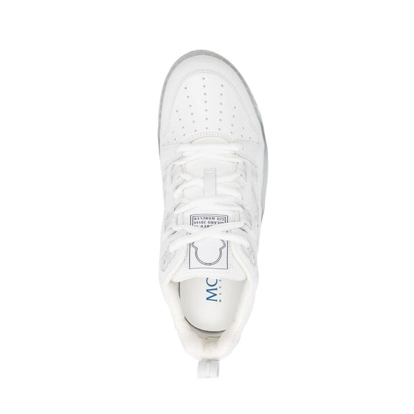 White Calfskin Low Top Sneakers