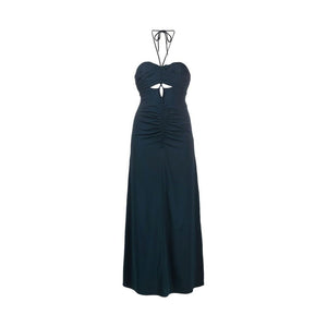 Gray Viscose Casual Dress