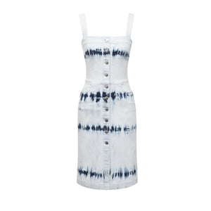 Blue Polyester Casual Dress