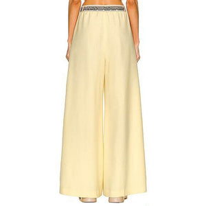 Bicolor Wool Casual Pants