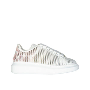 White Calfskin Low Top Sneakers