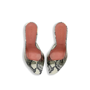 Bicolor Pvc Stiletto Heel Sandals
