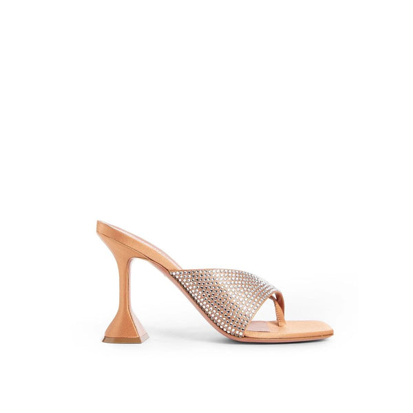 Orange Silk Mules
