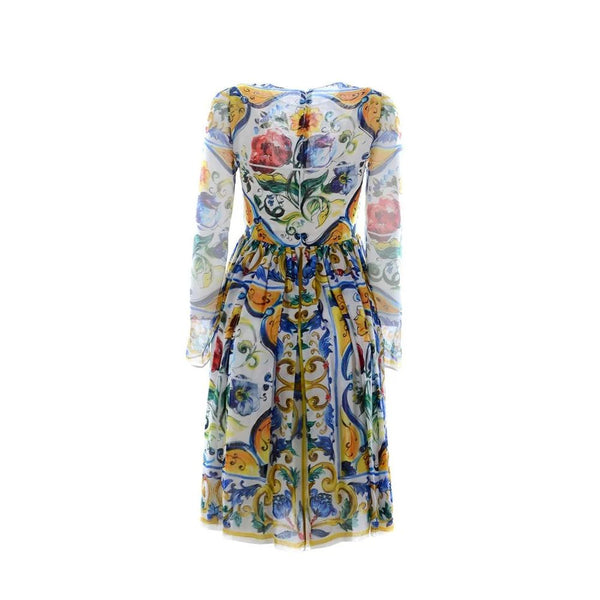 White Silk Casual Dress