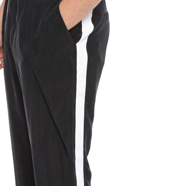 Black Copper Cropped Pants