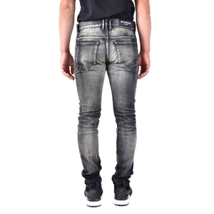 Black Cotton Skinny Jeans
