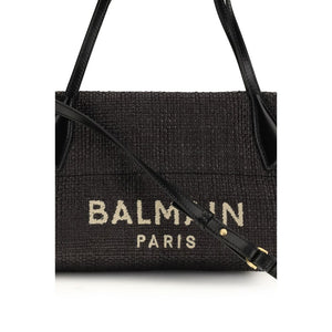 Black Raffia Shoulder Bag