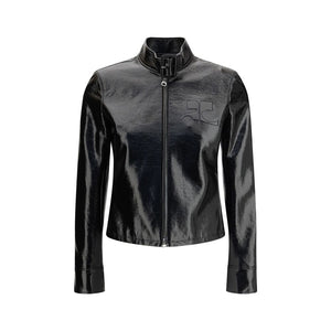 Black Cotton Full-Length Jacket