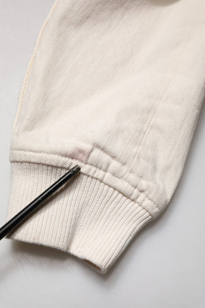 Off White Cotton Full Zip Denim Men Blouson Jacket
