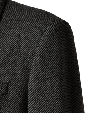 Gray Single Breasted Men Trench Coat Jacket