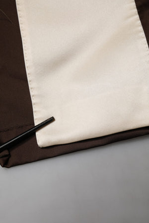 Brown Cream Lounge Belted Bathrobe Jacket