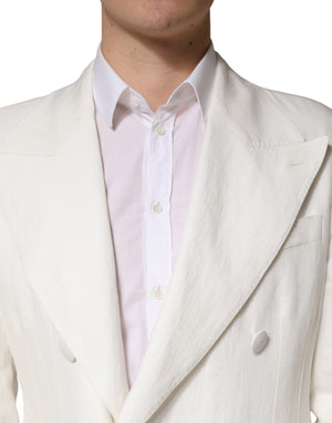 White Double Breasted Men Trench Coat Jacket