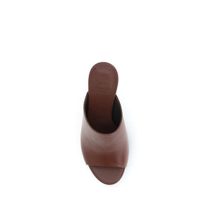 Brown Calf Leather Bos Taurus Sandals
