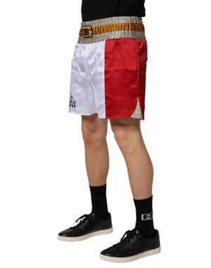 Multicolor Italia Polyester Bermuda Shorts