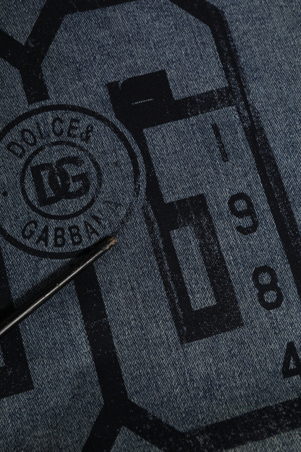 Blue Cotton Logo Hooded Sweatshirt  Sweater
