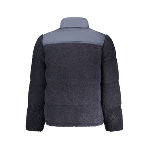 Blue Polyester Men's Jacket
