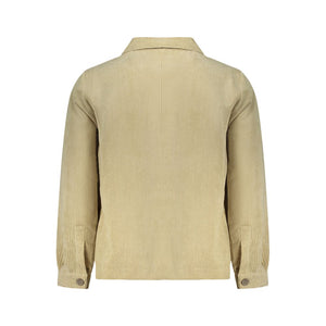 Beige Polyester Men's Shirt
