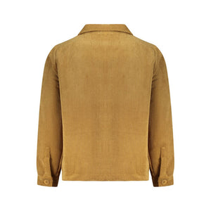 Marrone Polyester Men's Shirt